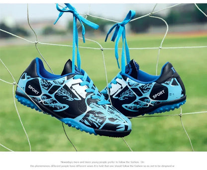 Children Soccer Shoes Sports Society Field Boy Football Shoes Futsal Fast Indoor Sneaker Original Ankle Cleats Football Boots