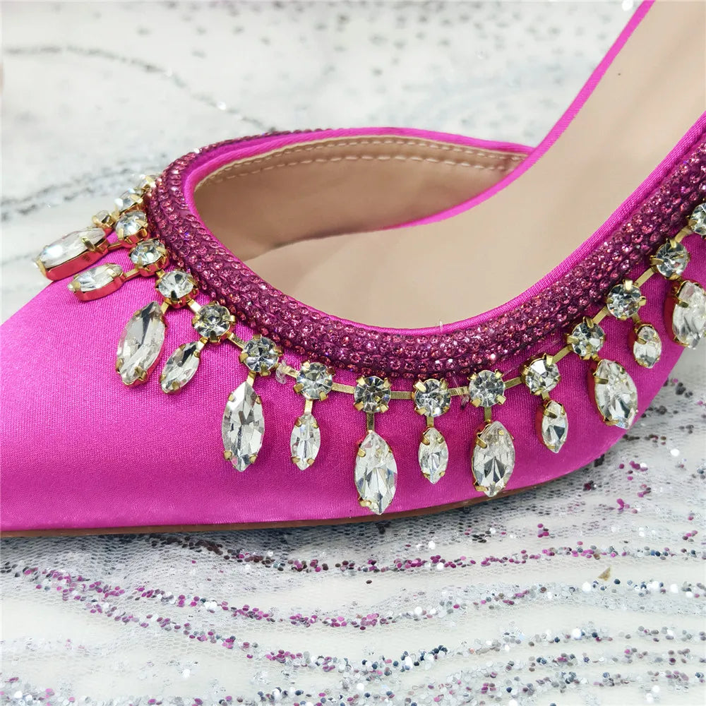 Large Size Women's Wedding Shoes Italian Elegant Women's Party Shoes Solid Color High Heels Women's Formal Shoes