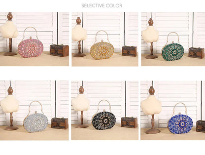Cross-border explosive sunflower dinner bag Fashion banquet clutch bag Dress evening bag Diamond set bag European and American p