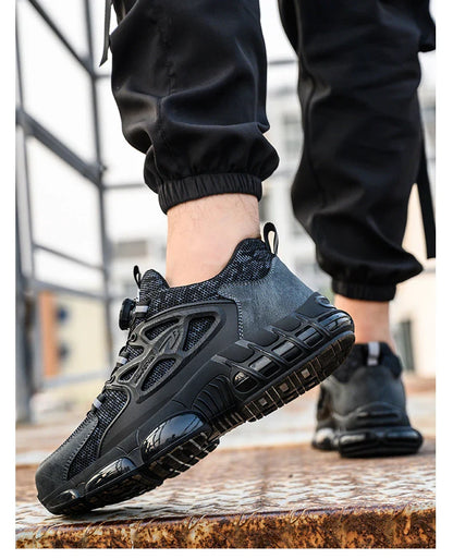 New Safety Boots Men Work Sneakers Anti-smash Indestructible Shoes Steel Toe Protective Boots Anti-puncture Work Safety Shoes