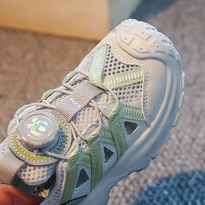 Summer Sport Sandals for Children Hollow Out Breathable Boy's Girl's Adjust Sport Shoes Anti-slippery Soft-soled Kid's Sandals