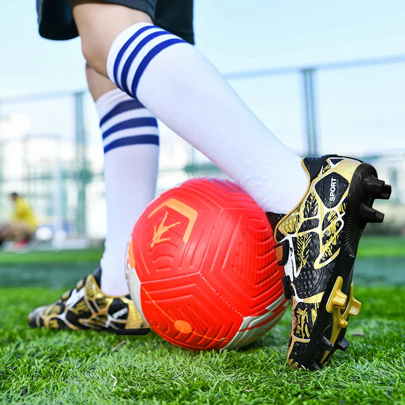Boys Football Boots New Resistant Casual Kids Soccer Shoes Sneakers Grass Non Slip Training Sports Fast Match Breathable Cleats