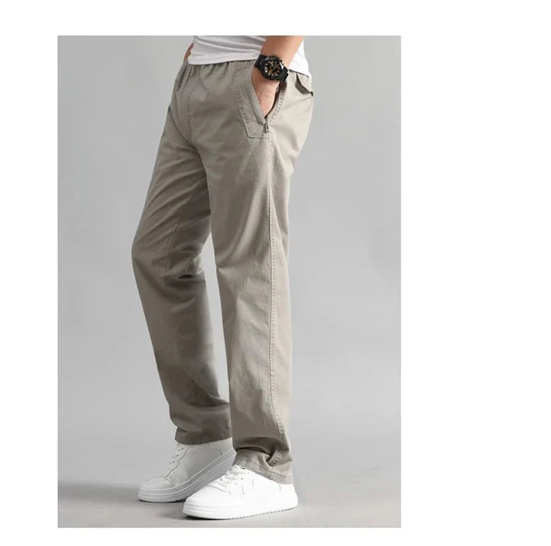 Explosions men's overalls casual pants cotton loose summer thin fashion long pants men's pants.