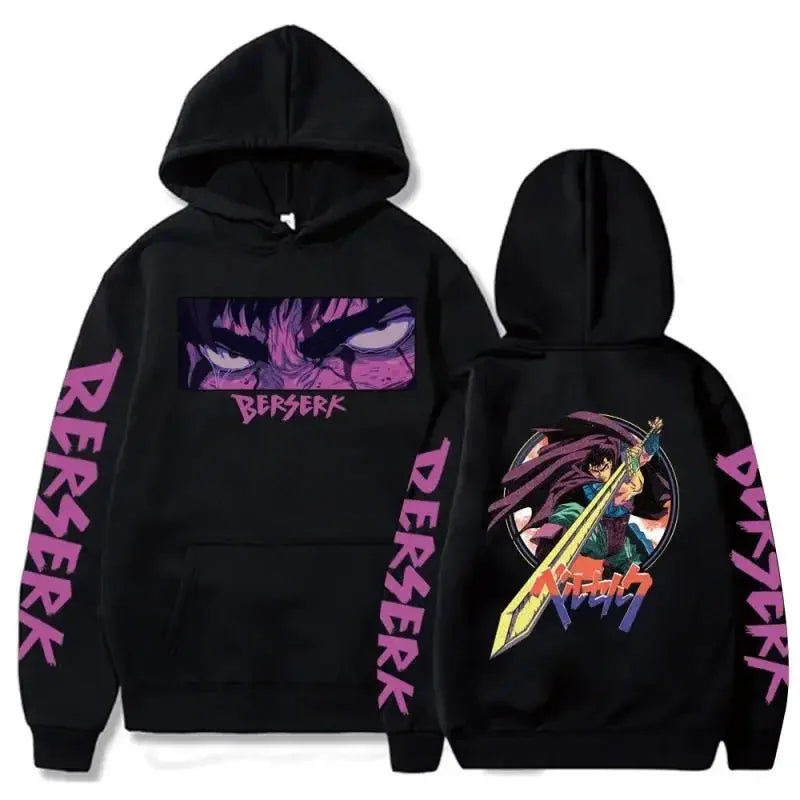 Hoodies, men's and women's printed long sleeved streetwear, Japanese hoodies, fleece loose and soft clothing