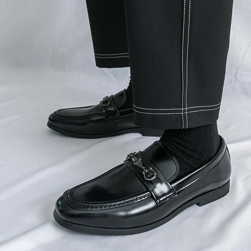 Classic Formal Leather Shoes Men Retro Party Social Office Leather Shoes Man Trend Men's Dress Shoes Casual Business Loafers Man
