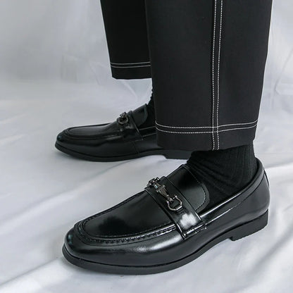 Classic Formal Leather Shoes Men Retro Party Social Office Leather Shoes Man Trend Men's Dress Shoes Casual Business Loafers Man