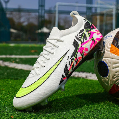 New Men Soccer Shoes Sneakers Original Football Boots Training Long Spikes Drop Shipping Futsal Cleats Match Ultralight Indoor