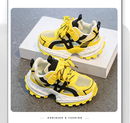 Fashion Kids Soft Chunky Running Sports Shoes Children's Sneakers Boy Spring Summer Mesh Girls School Causal Basketball Shoes