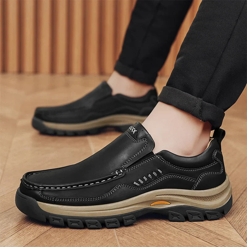Spring 2025 New Men's Shoes: Versatile Casual Shoes, British Middle-aged Dad Shoes, and Fashionable Business Leather Shoes