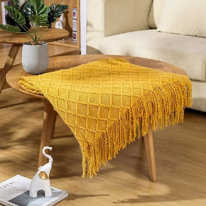 Aesthetic Nordic Plaid Knitted Throw Thread Blankets on the Bed Sofa Throw Travel TV Nap Blankets Soft Towel Bed Plaid Tapestry