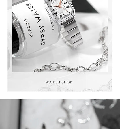 Luxury Women Quartz Watch Casual Fashion  Stainless Steel Strap Wristwatch Relojes Para Mujer Ladies Gifts