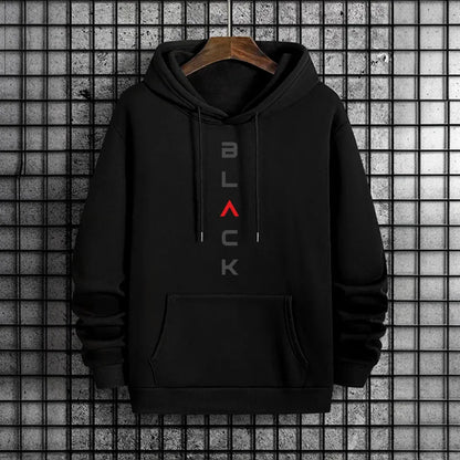 2025 New Arrival Men's Tracksuit Black Letter Print Sweatshirt + Pants Urban Causal Fashion Sportswear Fall/winter Sports Suit