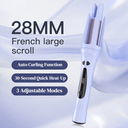 Fast Heating 28MM Auto Rotating Ceramic Hair Roller Professional Curling Iron Curling Wand Hair Waver