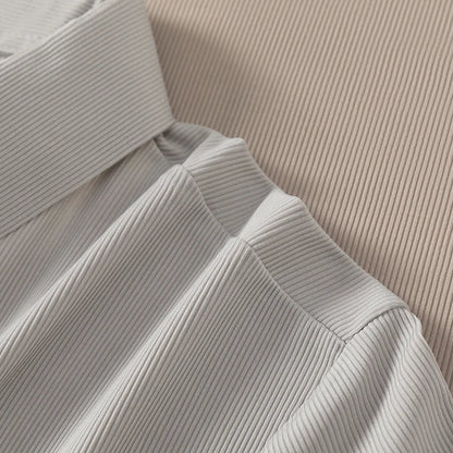 Original Men's Print Lapel Polo Shirt High Quality Half Zip Short Sleeved Solid Color Summer T-shirt Business Casual Men's Wear