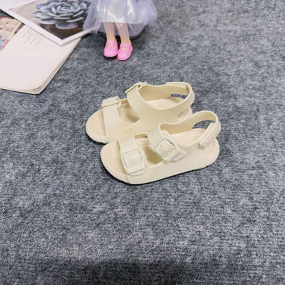 Fashion Popular Solid Color Children's Beach Sandals Trendy Design Kids Girl Boy Casual Flat Casual Shoes Summer Kids Sandal