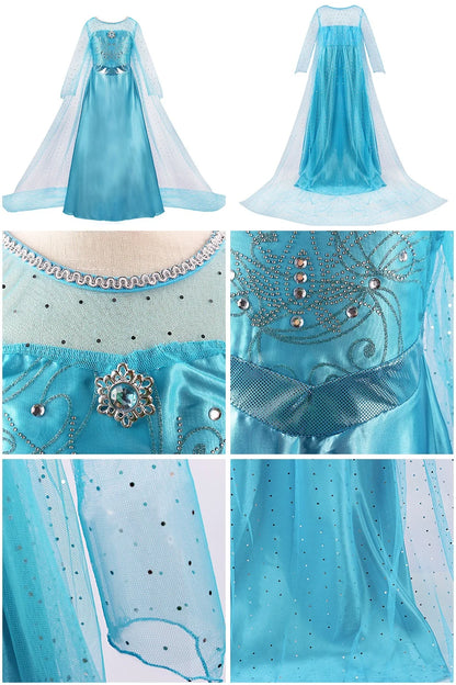 Vestido Elsa 2 Fantasia Meninas 3 5 6 8 10 Anos Infantil Halloween Cosplay Princesa Vestido Aniversário Roupa Festa