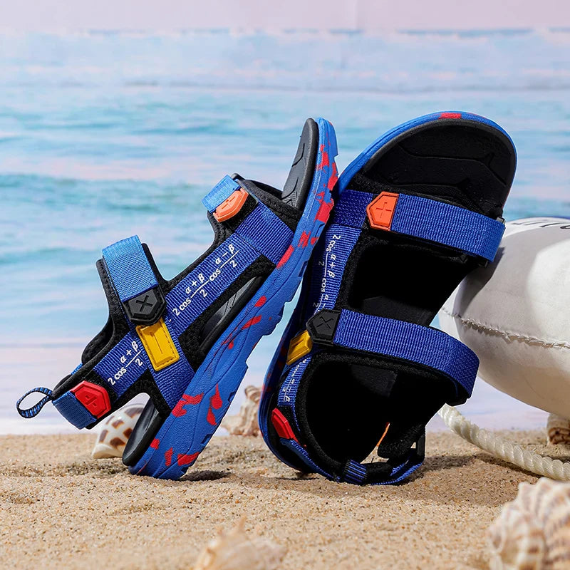 Summer Sandals for Boys Girls Non-Slip Outdoor Children Beach Shoes Lightweight Soft Sole Breathable Kids Walking Sandalias