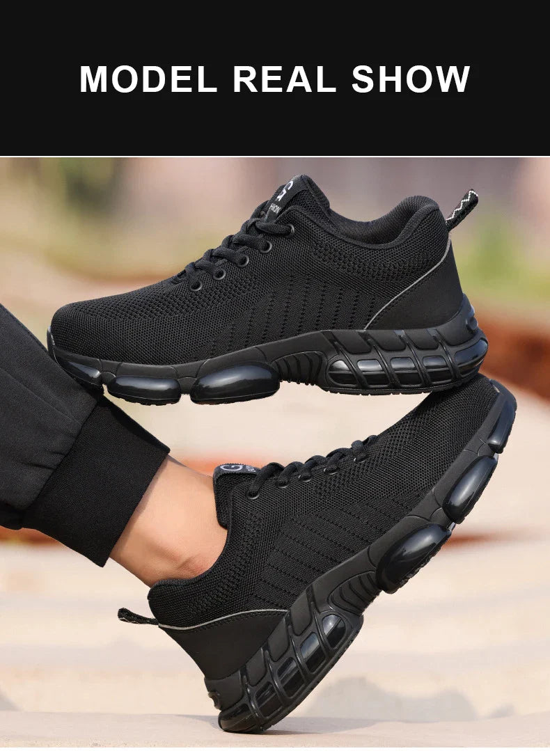 Steel Toe Safety Shoes Anti-smash Puncture-Proof Safety Work Shoes Breathable Wear-Resistant Construction Industrial Footwear