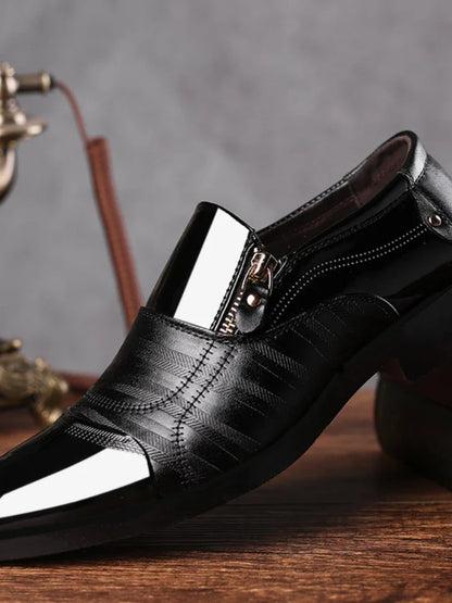 Sapatos Formais Pretos Masculinos Italianos Mocassins Vestido de Casamento Sapatos Oxford de Couro Envernizado Masculino