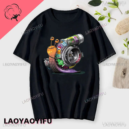 New Boost Turbo Engine Printing T-Shirt Car Parts Funny Mechanic Cotton Teemen 2024 Summer Fashion Top Personality Mans Clothing