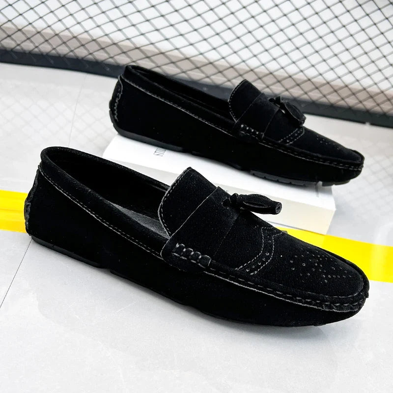 Loafers Men Casual Shoes Tassel Brogue Shoes Men Loafers Moccasins Breathable Slip on Big Size Driving Loafers for Men Shoes