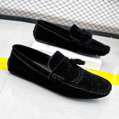 Loafers Men Casual Shoes Tassel Brogue Shoes Men Loafers Moccasins Breathable Slip on Big Size Driving Loafers for Men Shoes