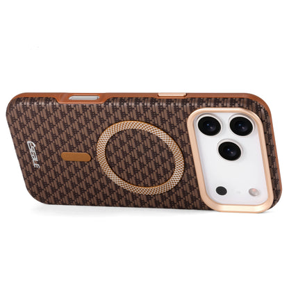 Leather Magnetic Phone Case For iPhone 17 16 15 14 13 Pro Max 17Pro 17Air Metal Lens Button Bumpe Cover