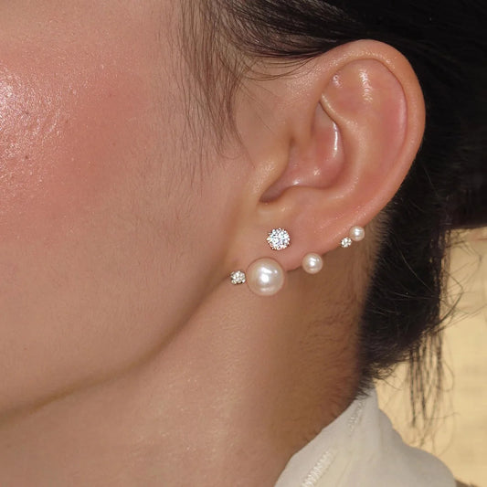 Light Luxury Imitation Pearl Stud Earrings Sweet Ear Stud For Women Fashion Party Wedding Brid Jewelry Gift
