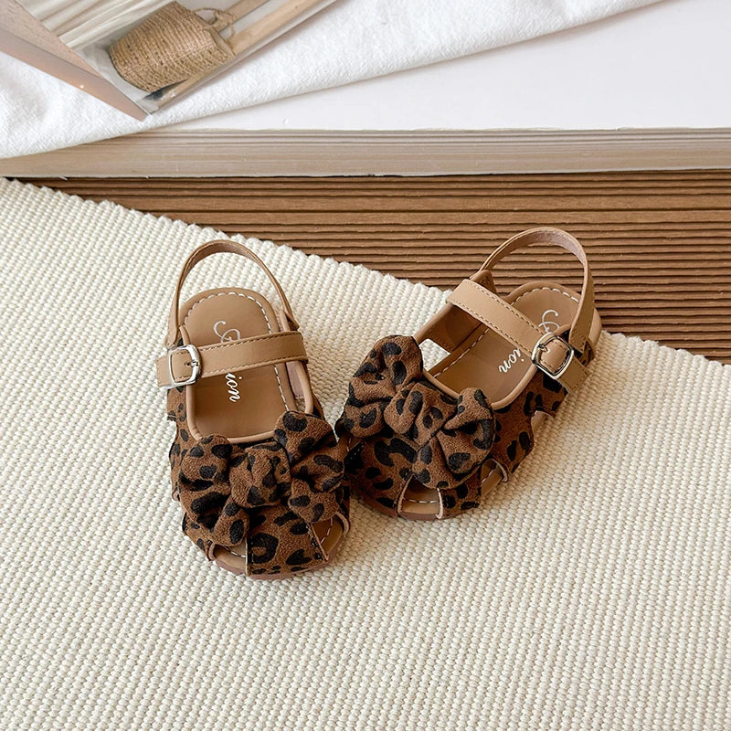 Summer Baby Girls Sandals Children Floral Bow Princess Shoes Soft Non Slip Toddler Kids Beach Shoes Comfortable Infant Sandals