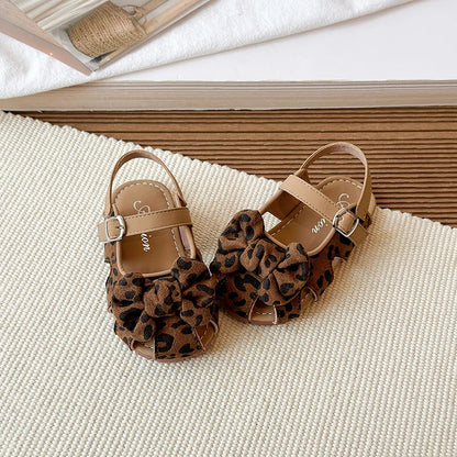Summer Baby Girls Sandals Children Floral Bow Princess Shoes Soft Non Slip Toddler Kids Beach Shoes Comfortable Infant Sandals