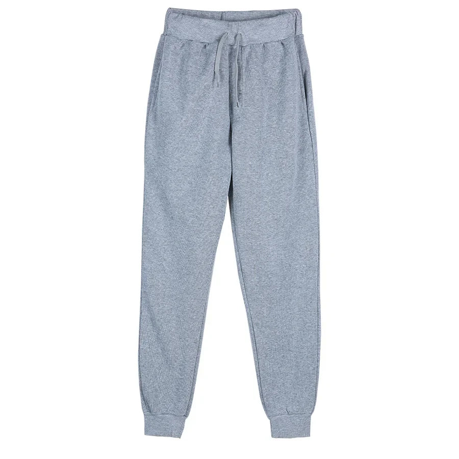 New Joggers Sweatpants Men and Women Elastic Waist Lose Casual Trousers white beige pink yellow Hip Hop Mens Sweat Pants