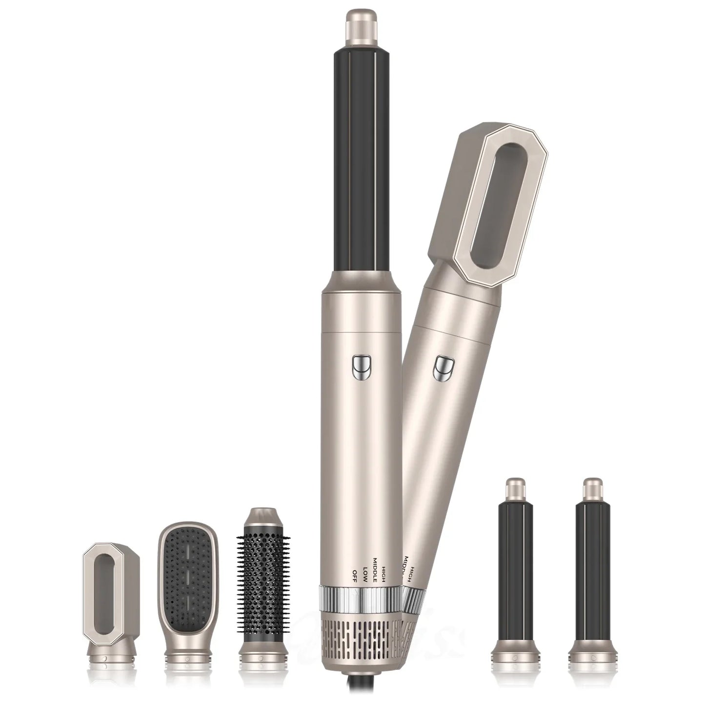 Hair Dryer 5 in 1 Multifunctional Electric Comb Negative Ion StraightComb Curling Iron Detachable Bruening Brush Hair Dryer