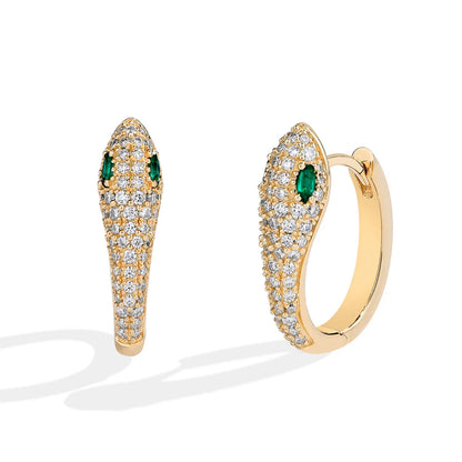 Snake Hoop Lab Diamond Earring S925 Sterling Silver Moissanite Drop Earrings for Women Fine Jewelry Birthday Gift