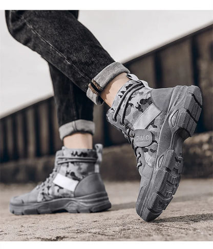 Military Boots Men Women Camouflage Khaki Black High-top Industrial Anti Skid Tactic Mechanic Work Climb Sports Sneaker