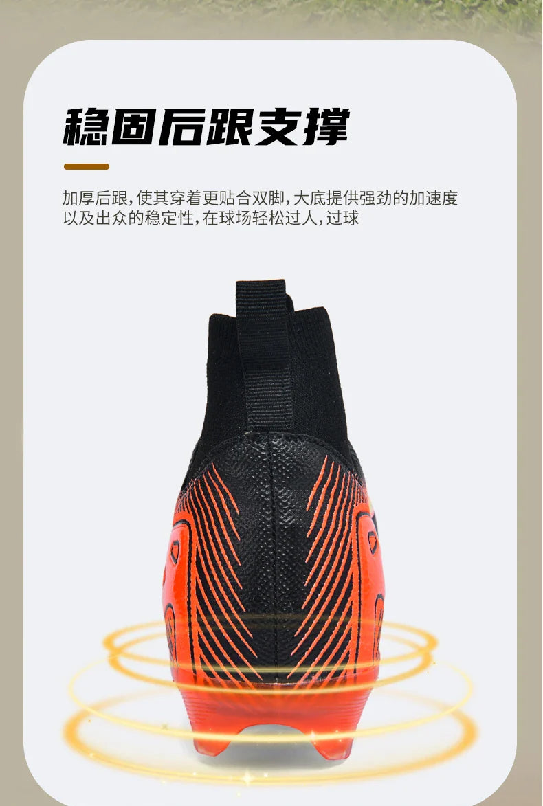 Men Football Boots Professional Soccer Cleats Non Slip Resistant Training Shoes Outdoor Match Sneakers Adult Teenagers Athlete
