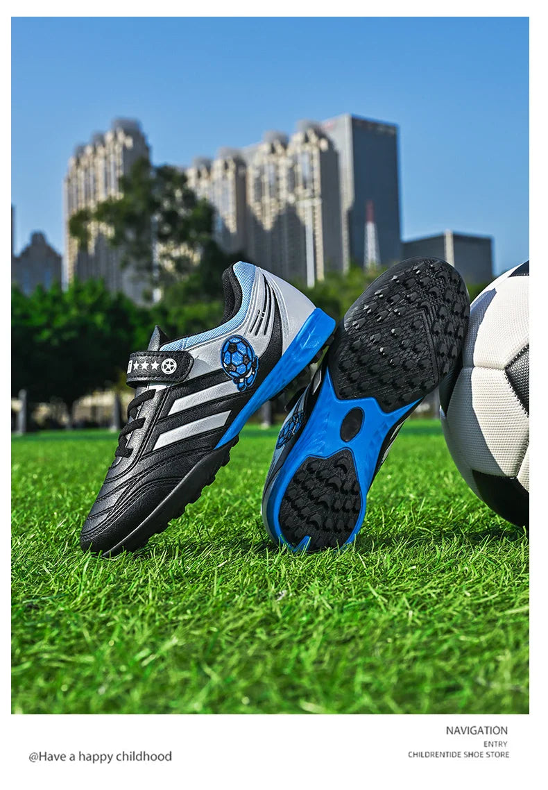 New Kids Turf Football Boots Training Shoes Soccer Shoes Drop Shipping Professional Match Grass Ultralight Cleats Boys Non-Slip