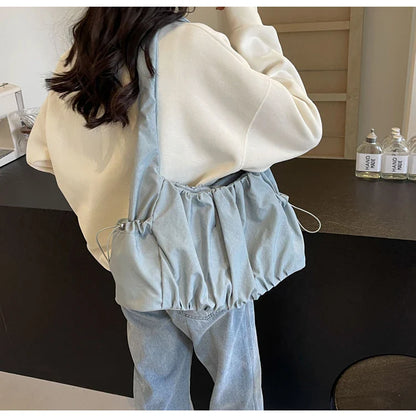 Hot Selling Fashion Nylon Pleated Women's Crossbody Bag 2026 New Casual Trend Versatile Large Capacity Tote Women's Shoulder Bag