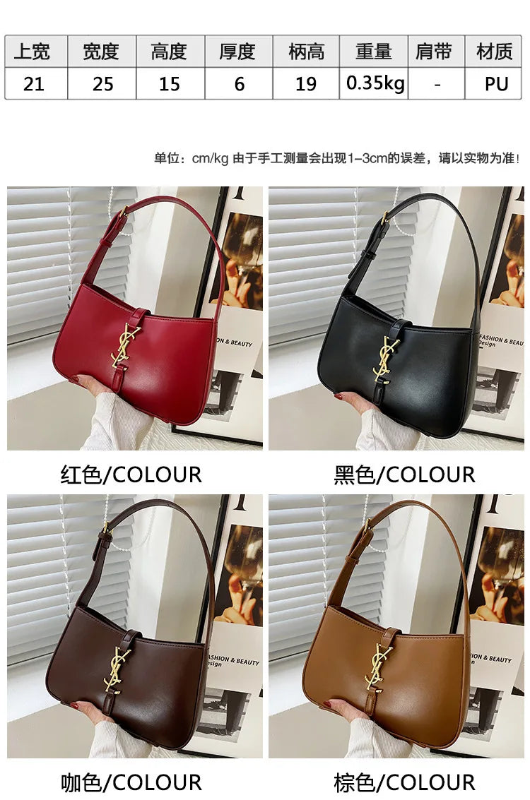 High-end small bag women's new Internet celebrity armpit bag versatile women's temperament baguette bag shoulder bag