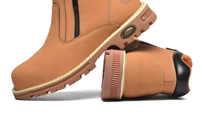 2025 Work Shoes for Men Waterproof Safety Shoes Man Anti Spark Leather Boots Man Anti Puncture Anti Slip Welder Shoe