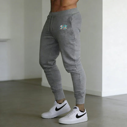 Men's Running pants Blue Mosaic print baggy pants neutral breathable baggy outdoor pants fashion design jogging pants sweatpants