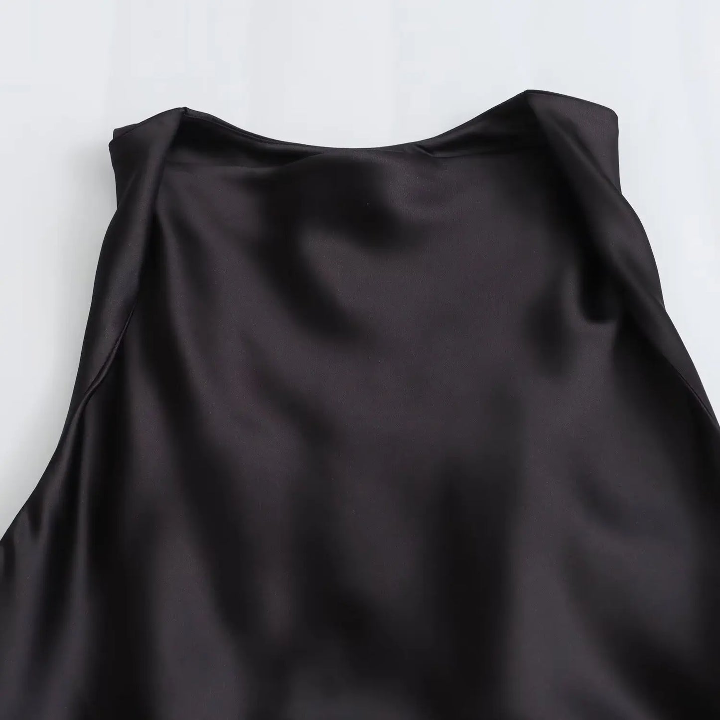 Satin Ruched Long Dresses for Women Sleeveless Summer Dress Woman off Shoulder Party Womens Dresses Beach Female Dress