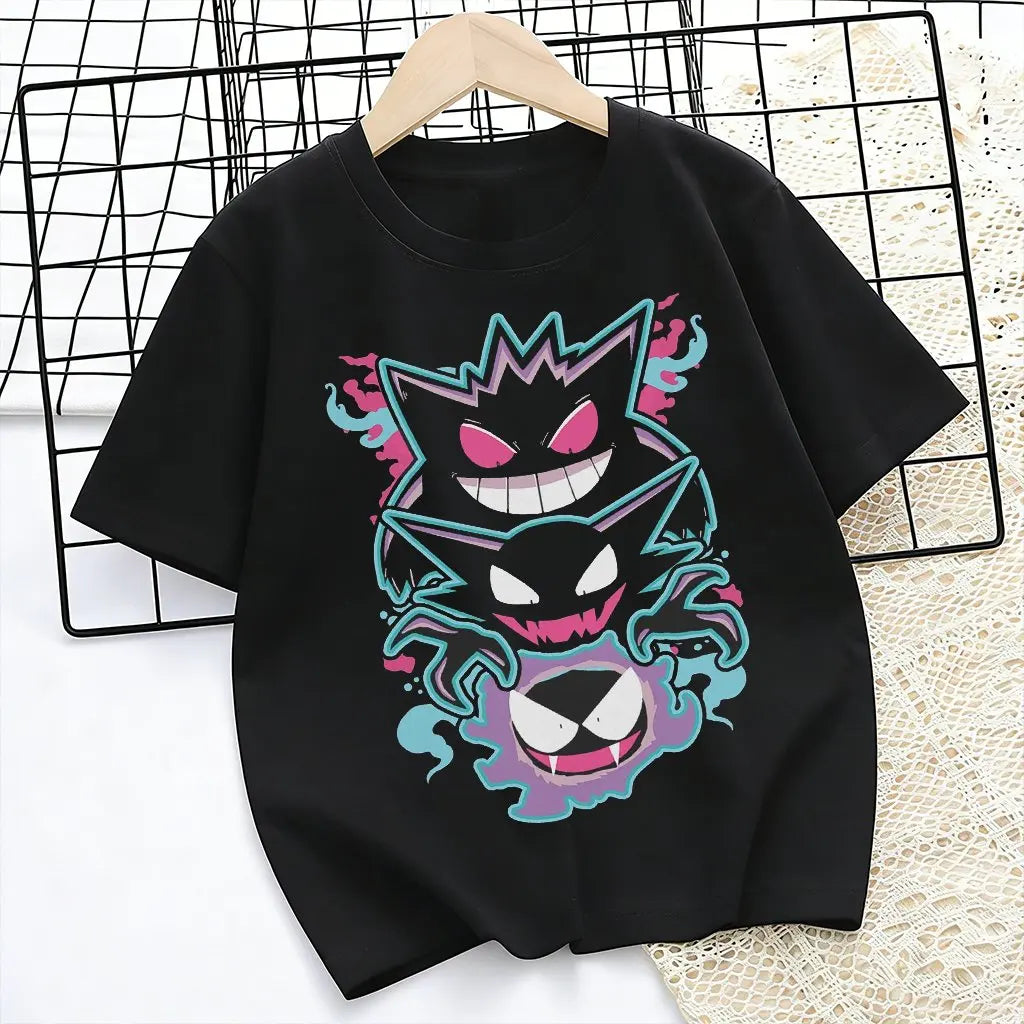 Children's T-shirt Man Women Cotton Casual Short Sleeve Tee Parent-child Clothing 2026 Y2k Summer Fashion Streetwear
