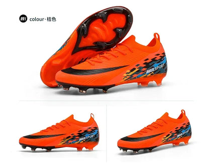 New Men Soccer Shoes Sport Grass Cleats Unisex Non-Slip Match Adult Ultralight Outdoor Football Boots Comfortable High-quality