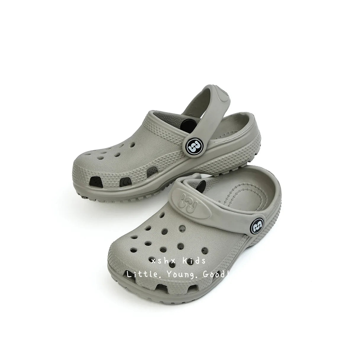 Toddler Little Big Kids Clogs Boys Girls Slip on Slippers with Adjustable Strap Slide Sandals Children Cushioned Garden Shoes