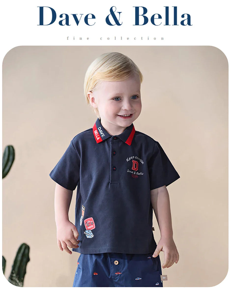 Boys Polo T-shirts Kids Summer Printed Tees Children Short Sleeve Cotton Tops Casual Outdoor Clothes DB2261587