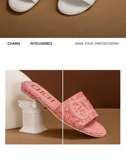 Women's Slippers New Fabric Fashion Flat Sandals Business Banquet Women's Shoes
