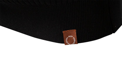 Button Placket Polo Shirt Men Ribbed Stripe Long Sleeve Contemporary Fit Minimalist Autumn Winter Premium Business Top