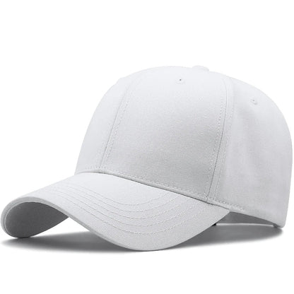 Hard Cotton Big Size Baseball Hat Woman Solid Color Sun Cap Hiphop Man Plus Size