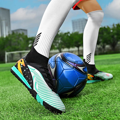 New Men Football Boots Sports Shoes Futsal High Ankle Soccer Shoes High-quality Indoor Non-Slip Outdoor Ultralight Non-Slip