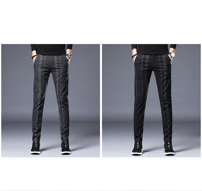 Business Casual Pants Men Slim Fit Fashionable Outdoor Elastic Breathable Sports Pants Formal Fashion Korean Clothes Trousers